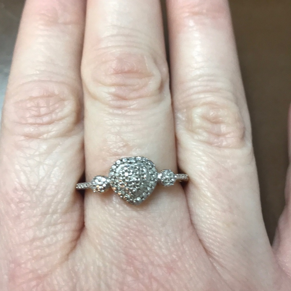 Diamond accent heart ring